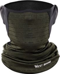 Cachecou Unisexe en Soie Glacée Protection Solaire Vert Armée