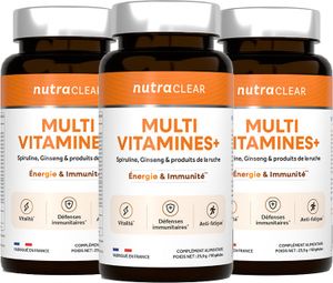 Multivitamines + : Cure 3 Mois - Nutraclear -  Pack Santé Mp