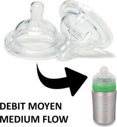 Tétine pour biberon Klean Kanteen débit moyen (lot de 2)