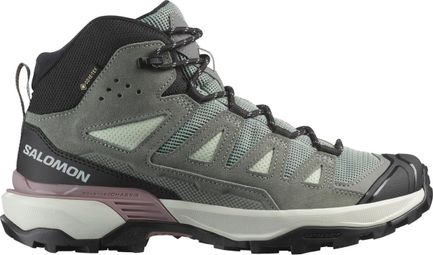 Salomon X Ultra 360 Leather Mid GTX Women's Outdoor Shoes Green