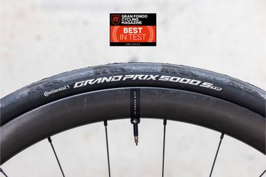 Pneu Route Continental Grand Prix 5000 S TR 700 mm Tubeless Ready Souple Vectran Breaker LazerGrip ACT BlackChili — vue 3