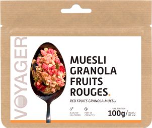 Repas Lyophilisé Voyager Muesli Granola Fruits Rouges 100g