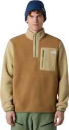 The North Face Yumiori 1/4 Zip Heren Bruin/Beige Polar Fleece