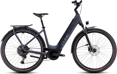 Cube Touring Hybrid Pro 625 Bicicleta híbrida eléctrica de fácil acceso Shimano Cues 11S 625 Wh 700 mm Gris metalizado 2025