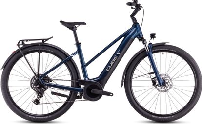 Cube Touring Hybrid One 625 Trapeze Electric Hybrid Bike Shimano Cues 9S 625 Wh 700 mm Deep Sea Blue 2025