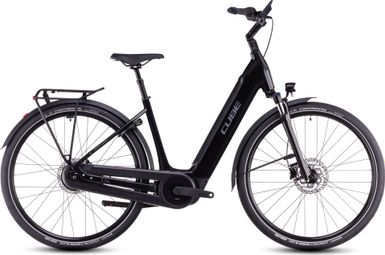 Cube Supreme Hybrid Comfort Pro 500 Easy Entry Electric City Bike Enviolo City 500 Wh 700 mm Black Lunar Grey 2025