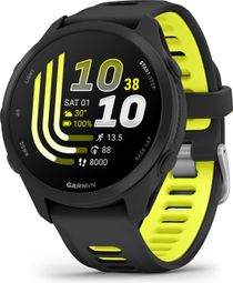 Montre GPS Garmin Forerunner 170 Noir avec Bracelet en Silicone Noir/Jaune