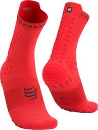 Compressport Pro Racing V4.0 Trail Sokken Rood/Zwart