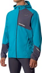 Heren Mizuno Trail Waterdicht 20k Jacket Blauw