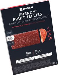 Pâtes de fruits énergétiques Decathlon Nutrition Fraise / Canneberge 5x25g