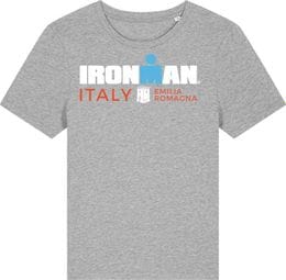 Camiseta gris de manga corta Ironman Italia Emilia-Romagna para mujer