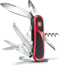 Couteau suisse Victorinox Evolution 17 2.3913.SC Rouge avec 15 fonctions dont ciseaux et lime à ongles et tournevis-Rouge/Noir