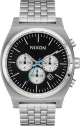 Nixon Time Teller Chrono Uhr Chrome/Black/Chrome Sunray