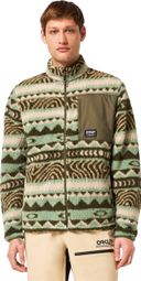Oakley Mountain Fire Sherpa Green Fleece Sweatshirt