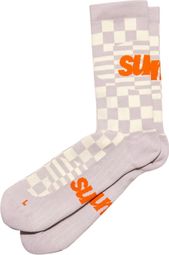 Beige Checkers Socks