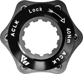Disco freno centrale Center Lock 15mm Adaptator a 6 fori disco nero