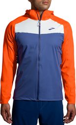 Brooks High Point Waterproof Jacket Blau Orange Herren
