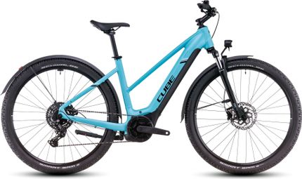 Cube Nuride Hybrid Performance 500 Allroad Trapeze Bicicletta ibrida elettrica Shimano Cues 9S 500 Wh 29'' Swimming Pool Blue 2025