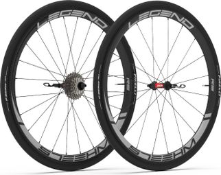 PAIRE DE ROUES | LEGEND WHEELS | 38P RS⁴ | PATINS 9X100- 9X135MM | DT SWISS 240 EXP | CAMPAGNOLO