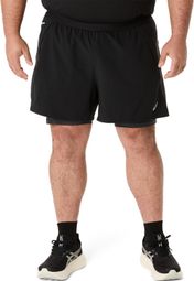 Asics Road 5in 2-in-1 Shorts Schwarz Herren