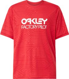 Maillot Manches Courtes Oakley Pipeline Trail Rouge