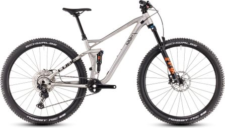 Cube Stereo One22 Race Volledig Geveerde MTB Shimano Deore/Deore XT 12S 27.5'' Ruw Metaal Zilver 2025