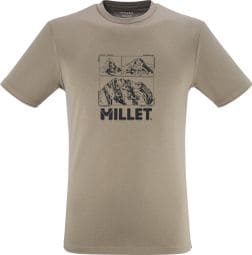 T-Shirt Millet Chamonix Logo Beige Herren