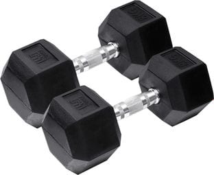 Orange Gym Haltères hexagonales 2x8 kg Noir