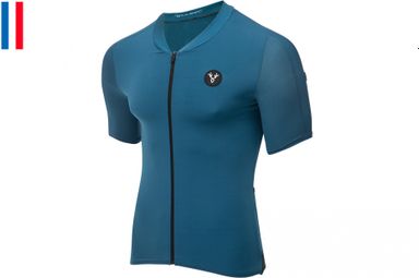 Maillot Manches Courtes LeBram Allos Bleu Pelforth Coupe Aero