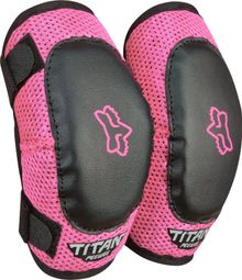 Fox Peewee Titan Junior Elleboogbeschermers Zwart/Roze