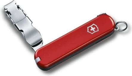 Couteau suisse Victorinox Nail Clip 582 Red 0.6453.B1 avec 4 fonctions dont coupe-ongles  pincettes et cure-dents  présenté sous