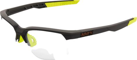 100% Sportcoupe Soft Tact Cool Grey / Yellow - Lenti trasparenti fotocromatiche