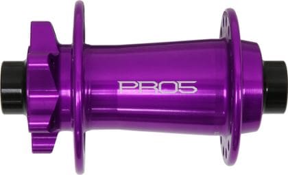 Bujes delanteros Hope Pro 5 de 32 agujeros | Boost 15x110 mm | 6 agujeros | Violeta