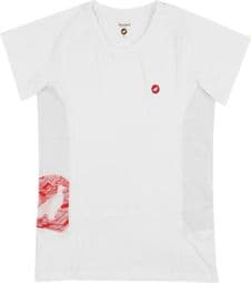 Camiseta técnica Lagoped Teetrek Blanco/Rosa de mujer