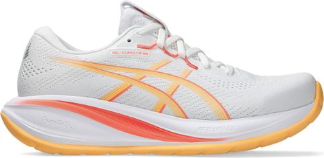 Chaussures Running Asics Gel-Cumulus 28 Blanc/Orange Femme