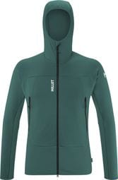 Heren Groen Millet Fusion Grid Hoodie