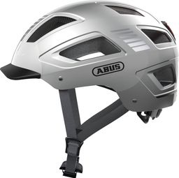 Abus Hyban 2.0 LED signal silver helmet