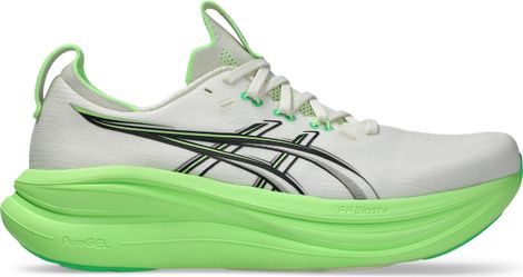 Chaussures Running Asics Gel-Nimbus 28 Blanc/Vert Homme
