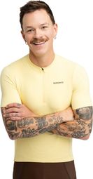 Maillot cyclisme gravel demi-zip homme GM5 Terraquest Yellow Jaune