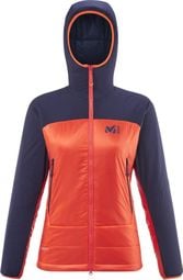 Sudadera con capucha Millet Fusion Airwarm Orange para mujer