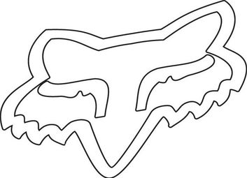 Adesivo Fox Racing Shox Testa di volpe 25,5 cm Bianco