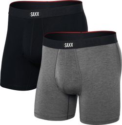 Boxer Saxx Vibe Xtra Fly (Pack de 2) Noir/Gris Homme