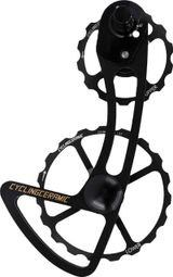 Chape de Dérailleur CyclingCeramic Oversized 14/19T pour Dérailleur Shimano Ultegra R8000/Ultegra Di2 R8050 (Version GS/Chape Moyenne) 11V Noir