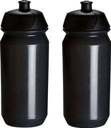 2x Bidons 500 ml - Noir transparent