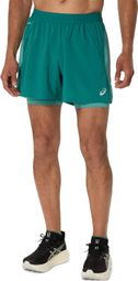 Asics Road 2-in-1 Short 5in Green Uomo