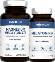 Pack Sommeil - Magnésium  Mélatonine - Nutraclear -  Pack Santé Mp