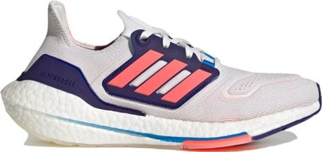 adidas UltraBoost 22 White Blue Women's Running Shoes