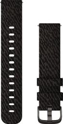 Cinturini Garmin a sgancio rapido in nylon da 20 mm, intrecciati al pepe nero