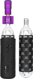 Inflador de CO2 MTB Peaty's Holeshot Morado + 2 cartuchos de CO2 (25 g)