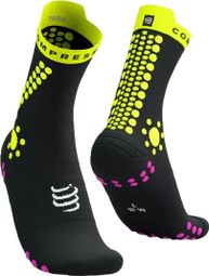 Chaussettes Compressport Pro Racing Socks v4.0 Trail Noir/Jaune